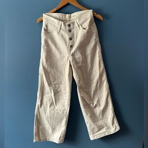 Levi's Mile High Cropped Wide Leg in Cream